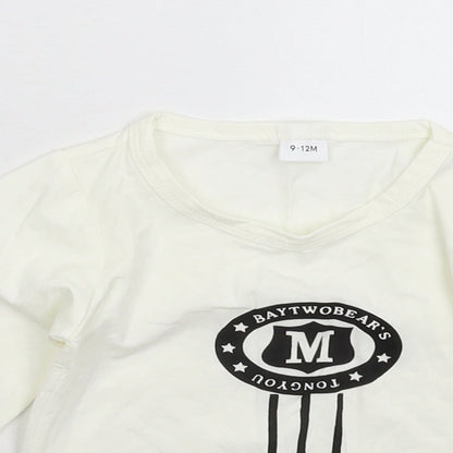 Nanyang Baby White   Basic T-Shirt Size 9-12 Months