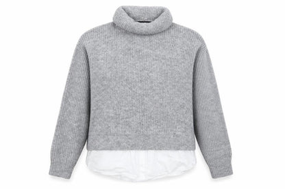 New Look Womens Grey  Knit Pullover Jumper Size S