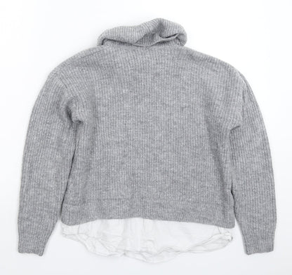 New Look Womens Grey  Knit Pullover Jumper Size S