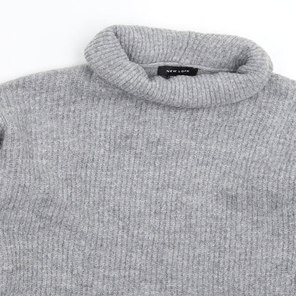 New Look Womens Grey  Knit Pullover Jumper Size S