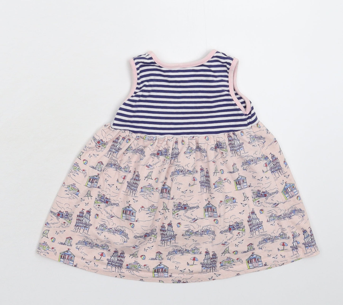 Mini Club Girls Multicoloured Striped  Fit & Flare  Size 9-12 Months