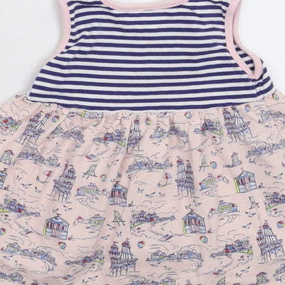 Mini Club Girls Multicoloured Striped  Fit & Flare  Size 9-12 Months