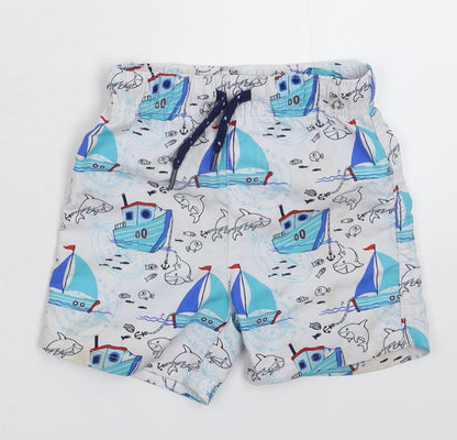 So Cute Baby White   Cropped Trousers Size 12-18 Months  - Shorts