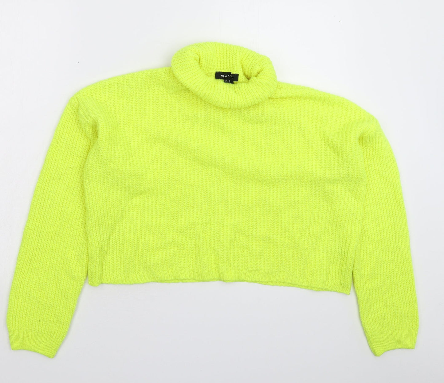 Womens UK Size S New Look Yellow Pullover Jumper
