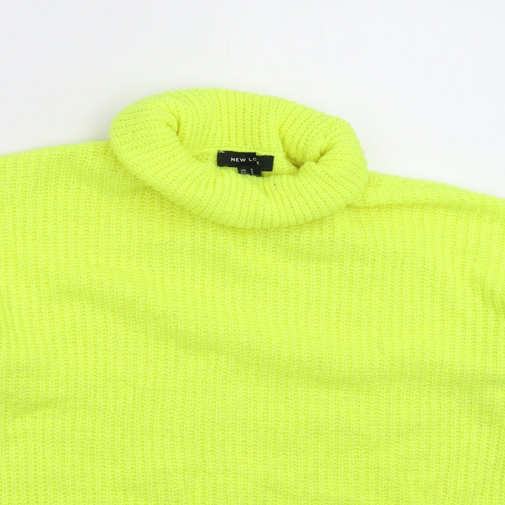 Womens UK Size S New Look Yellow Pullover Jumper