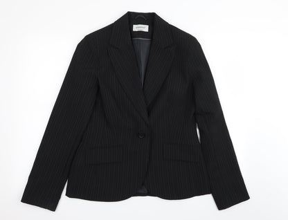Primark Womens Black Striped  Jacket Blazer Size 12