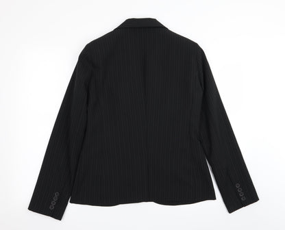 Primark Womens Black Striped  Jacket Blazer Size 12