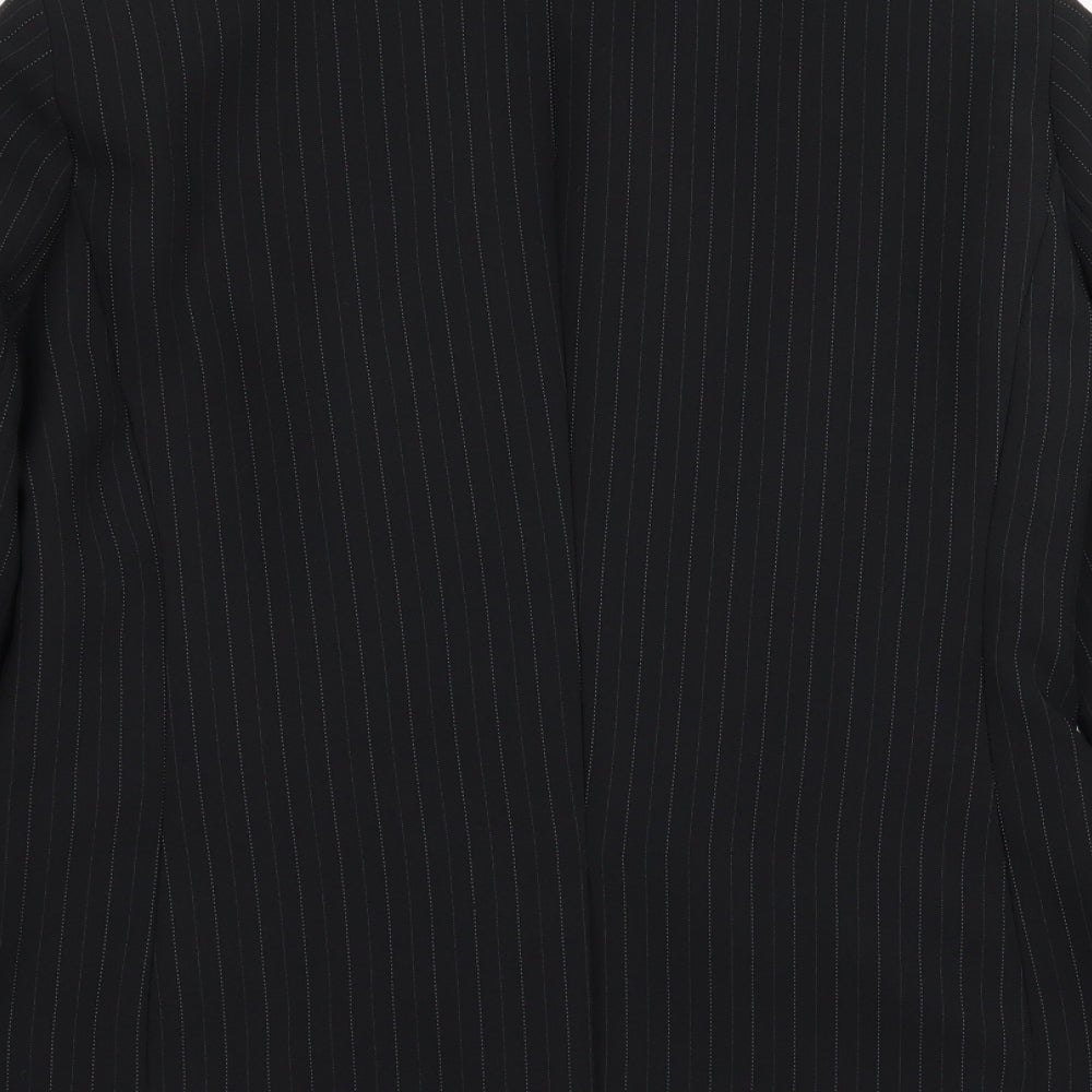 Primark Womens Black Striped  Jacket Blazer Size 12