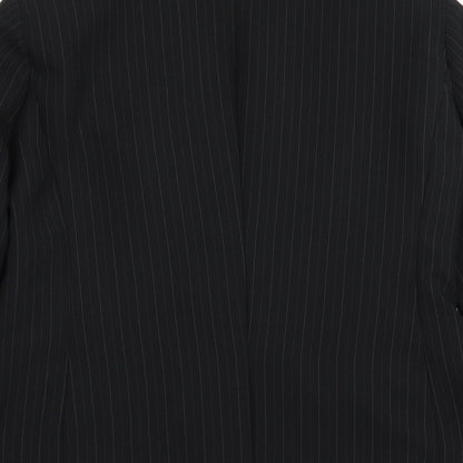 Primark Womens Black Striped  Jacket Blazer Size 12