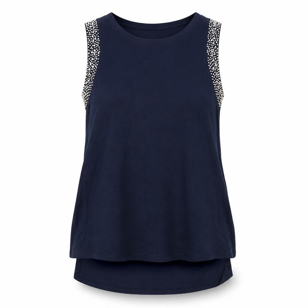 Womens UK Size 10 A&G Blue Basic Tank