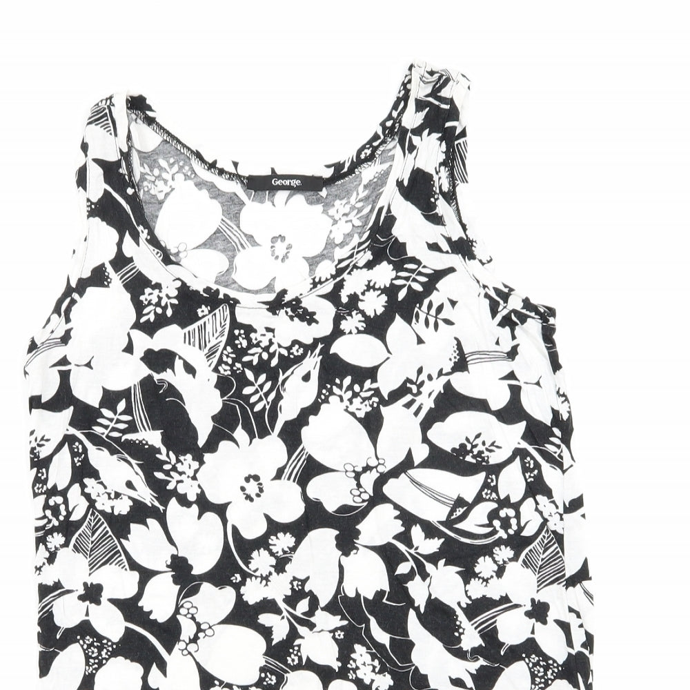 Asda George Womens Multicoloured Floral  Basic Tank Size 8