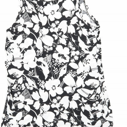 Asda George Womens Multicoloured Floral  Basic Tank Size 8