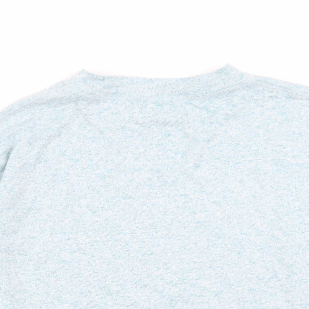 Womens UK Size 10 M&S Blue Basic T-Shirt