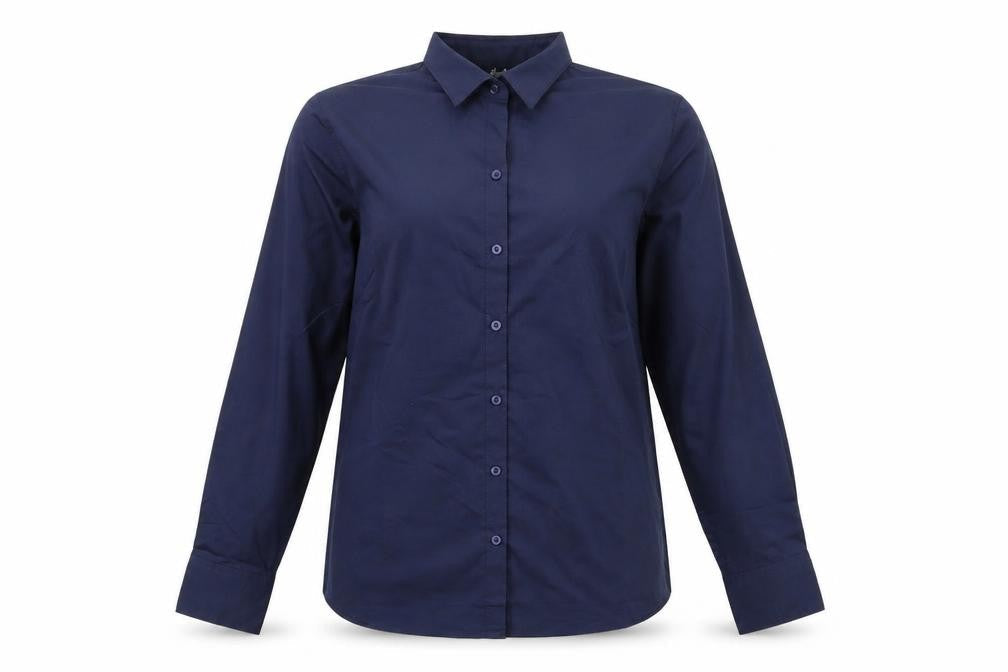 Womens UK Size 12 Premier Blue Basic Button-Up