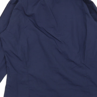 Womens UK Size 12 Premier Blue Basic Button-Up