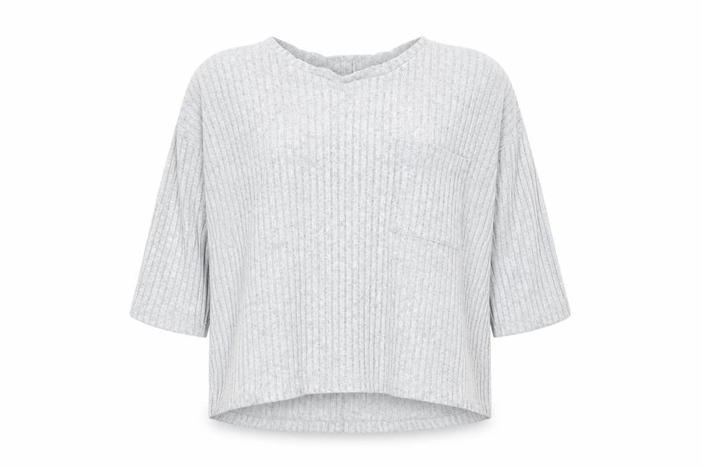 Womens UK Size 4 Primark Grey Basic T-Shirt