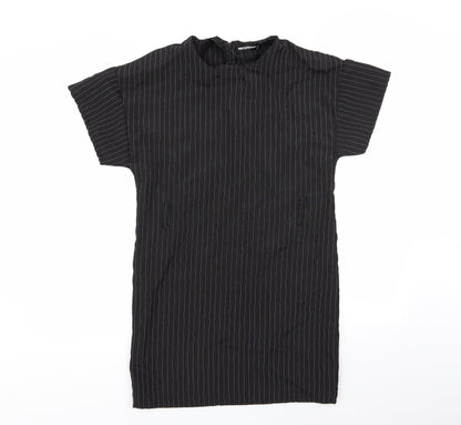 PLT Womens Black Striped  A-Line  Size 6