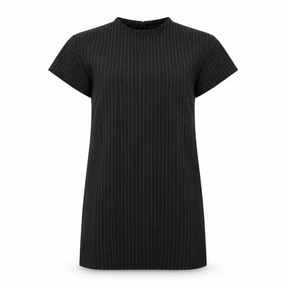 PRETTYLITTLETHING Womens Black Striped  A-Line  Size 6