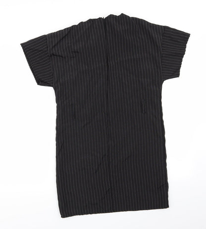 PLT Womens Black Striped  A-Line  Size 6