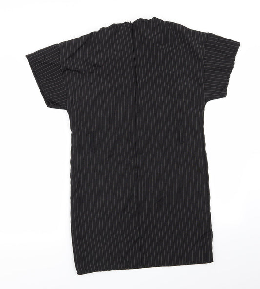 PLT Womens Black Striped  A-Line  Size 6