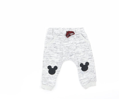 diney Boys Grey   Jogger Trousers Size 6-9 Months