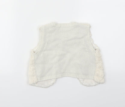 H&M Girls Ivory   Basic Jacket Jacket Size 3-4 Years