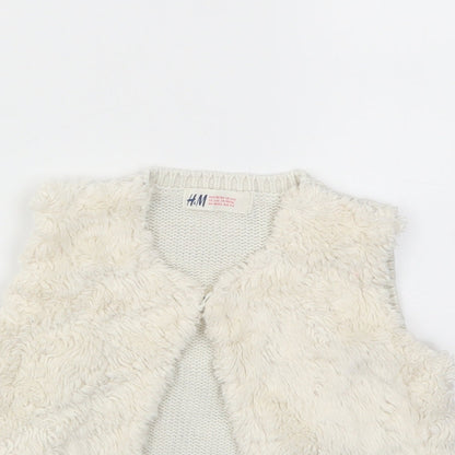 H&M Girls Ivory   Basic Jacket Jacket Size 3-4 Years