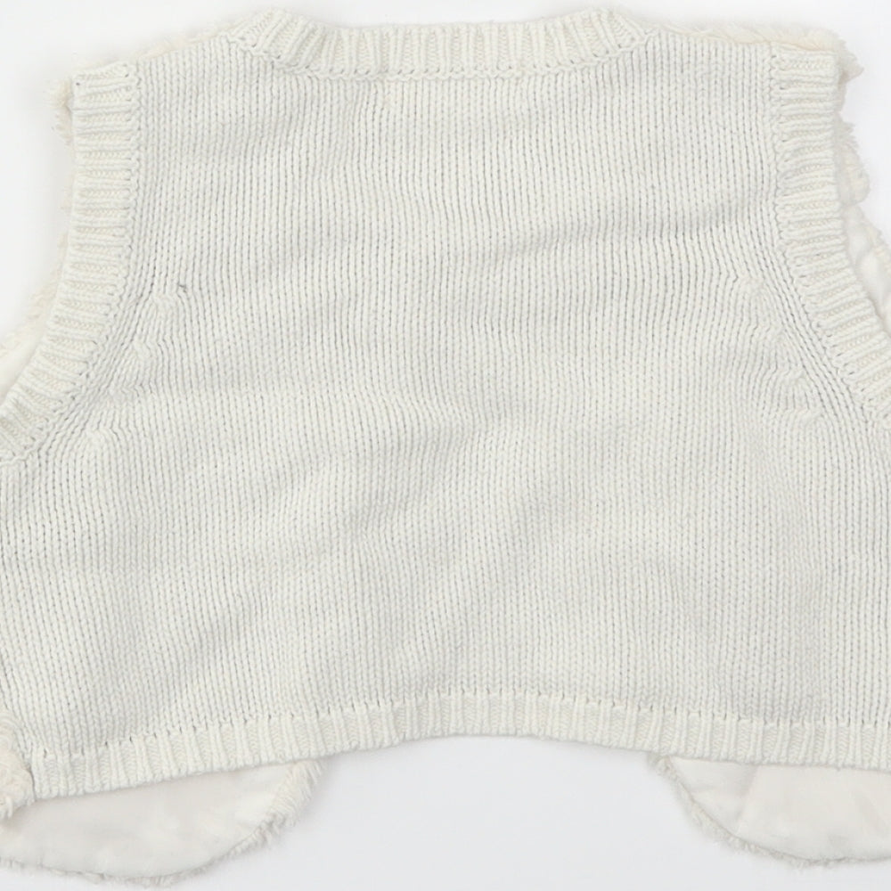 H&M Girls Ivory   Basic Jacket Jacket Size 3-4 Years