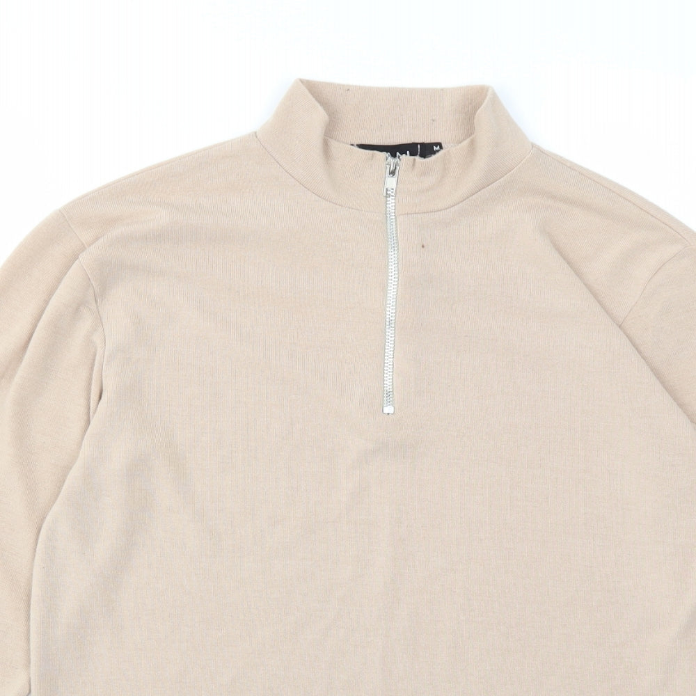 Mens UK Size M BOOHOO MAN Beige Pullover Sweatshirt