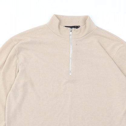 Mens UK Size M BOOHOO MAN Beige Pullover Sweatshirt