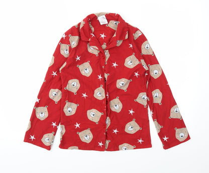 GIRLS Girls Red Animal Print  Top Pyjama Top Size 10-11 Years