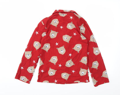 GIRLS Girls Red Animal Print  Top Pyjama Top Size 10-11 Years