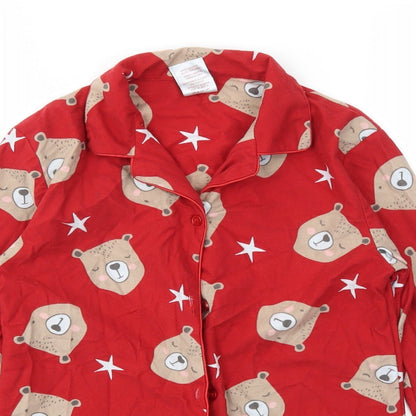 GIRLS Girls Red Animal Print  Top Pyjama Top Size 10-11 Years