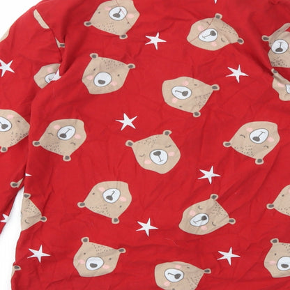 GIRLS Girls Red Animal Print  Top Pyjama Top Size 10-11 Years