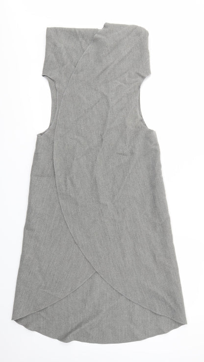 Womens UK Size M New Look Grey Overcoat