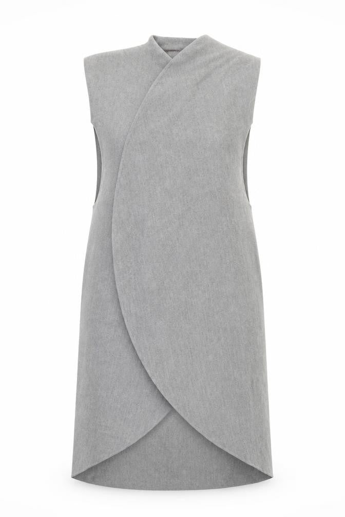 Womens UK Size M New Look Grey Overcoat
