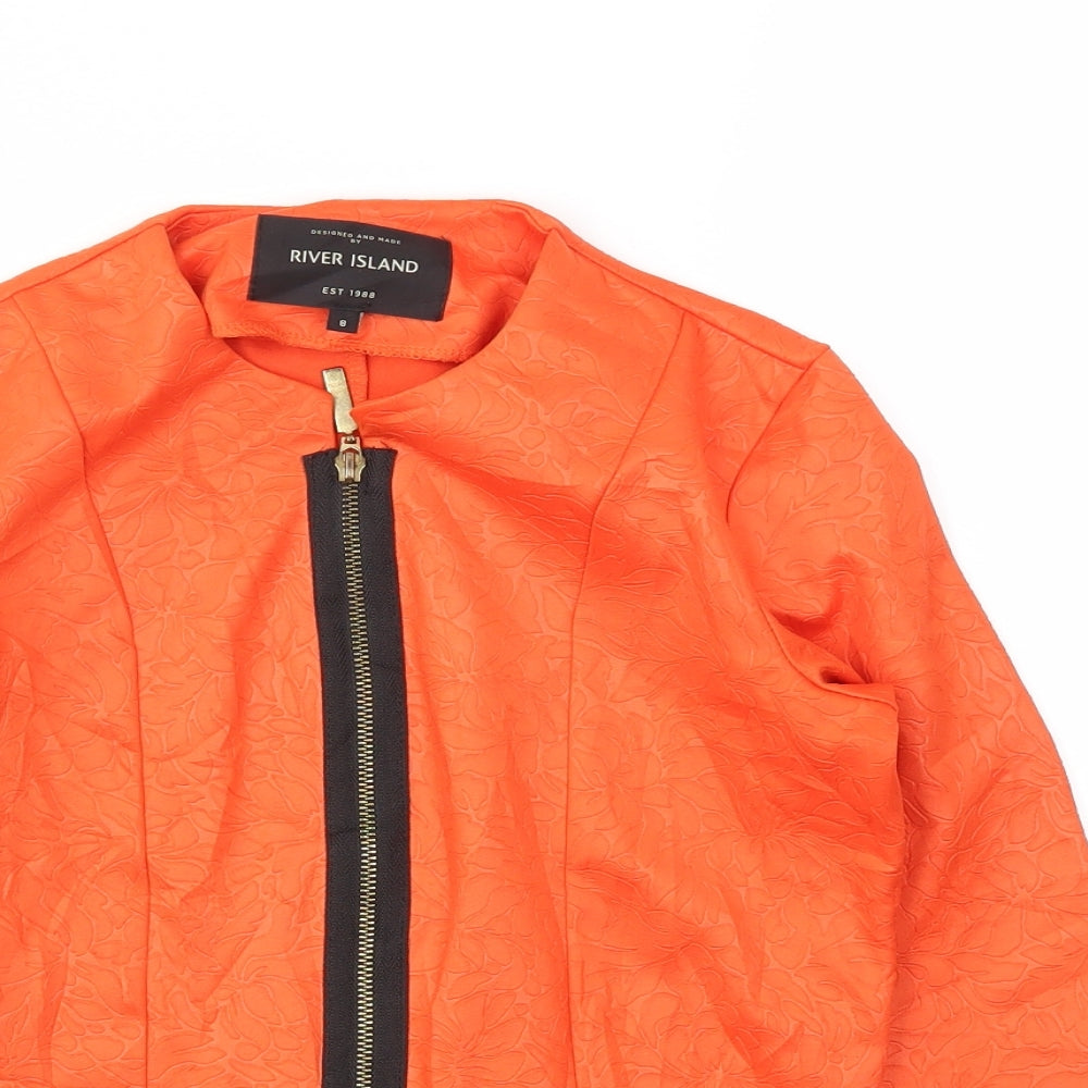 Womens UK Size 8 River Island Orange Jacket