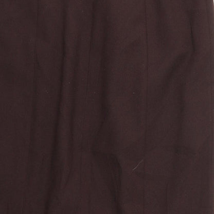 Preworn Womens Brown Houndstooth  Flare Skirt Size 16