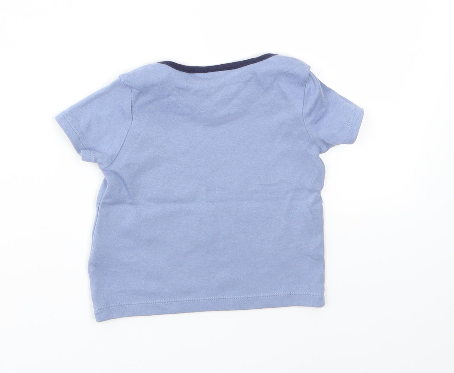 Disney Boys Blue Animal Print  Basic T-Shirt Size 6-9 Months