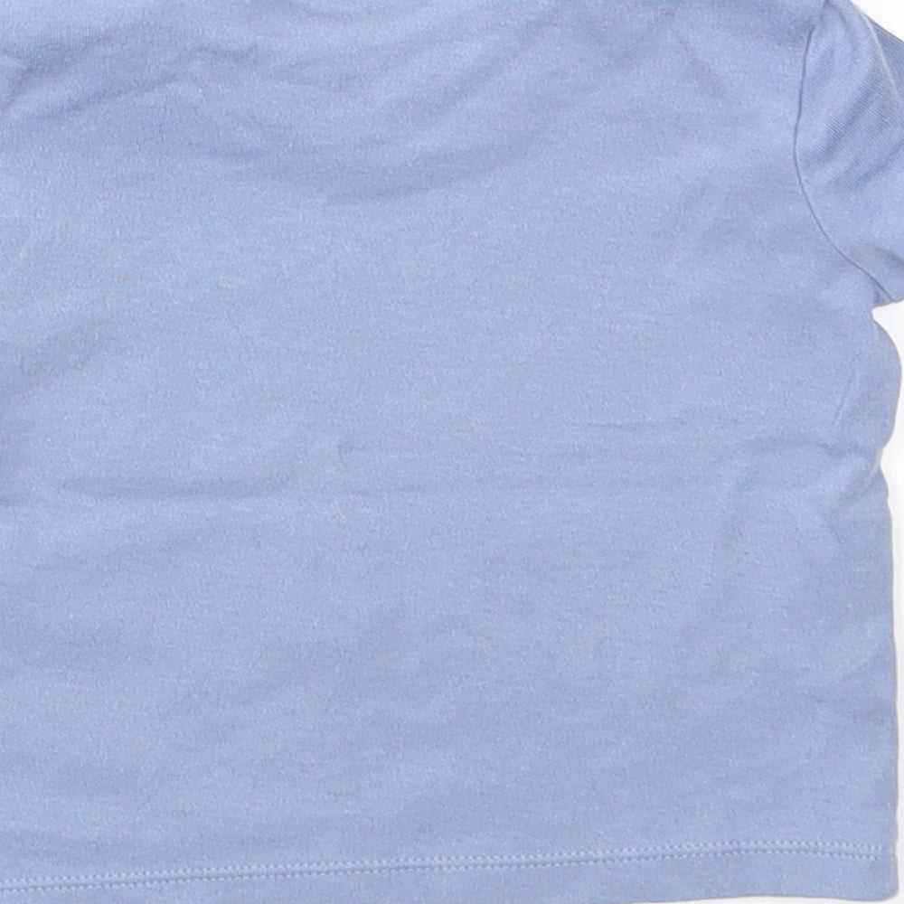 Disney Boys Blue Animal Print  Basic T-Shirt Size 6-9 Months