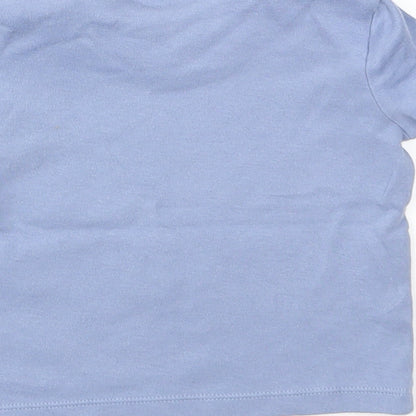 Disney Boys Blue Animal Print  Basic T-Shirt Size 6-9 Months