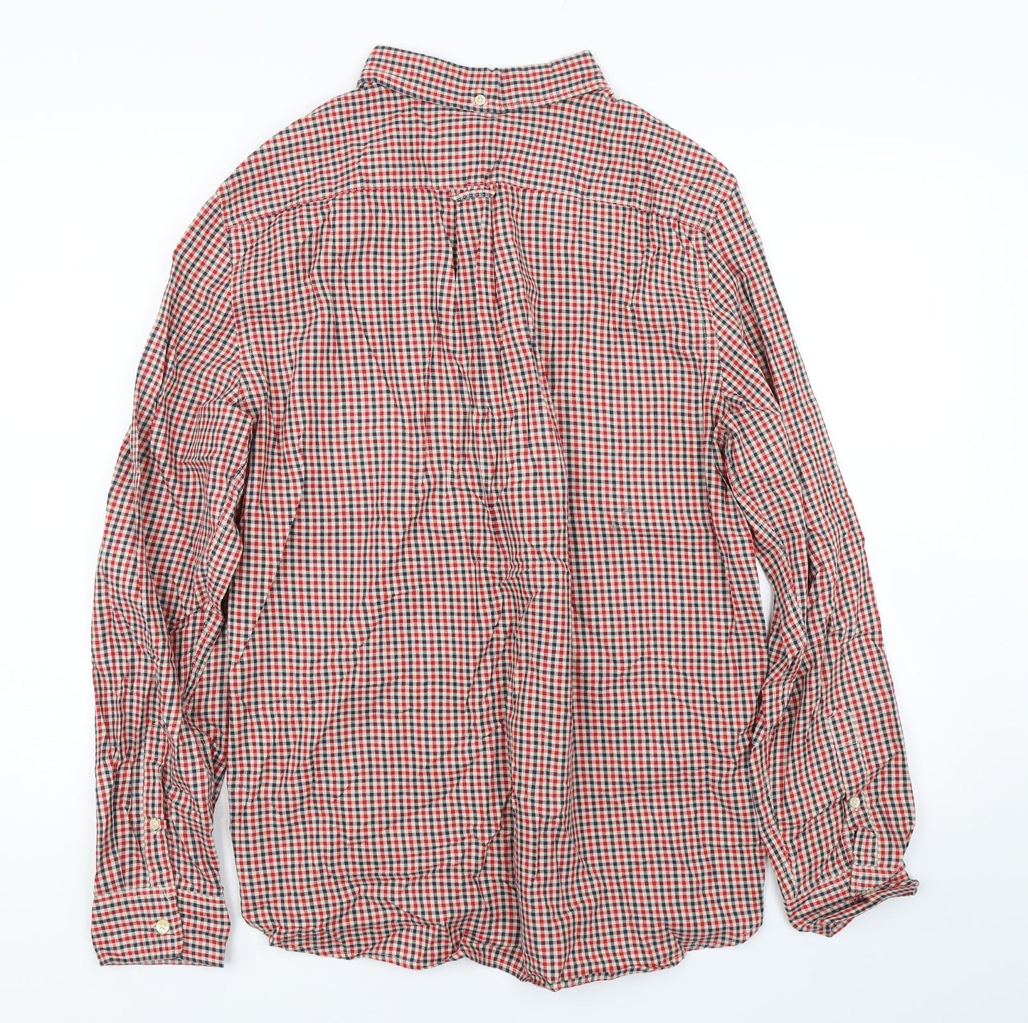 Mens UK Size M H&M Red  Button-Up Long Sleeve Casual Shirt