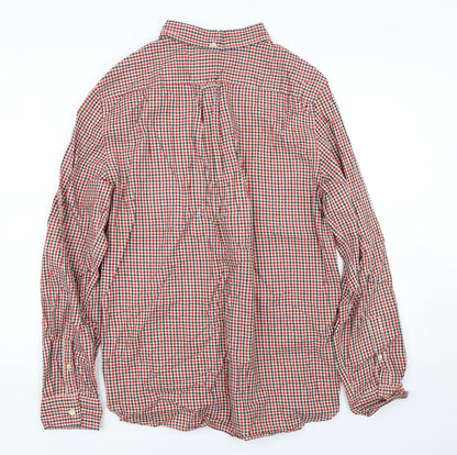 Mens UK Size M H&M Red  Button-Up Long Sleeve Casual Shirt