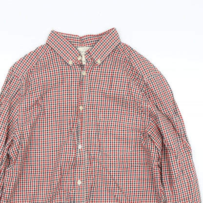 Mens UK Size M H&M Red  Button-Up Long Sleeve Casual Shirt