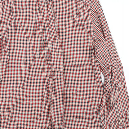 Mens UK Size M H&M Red  Button-Up Long Sleeve Casual Shirt