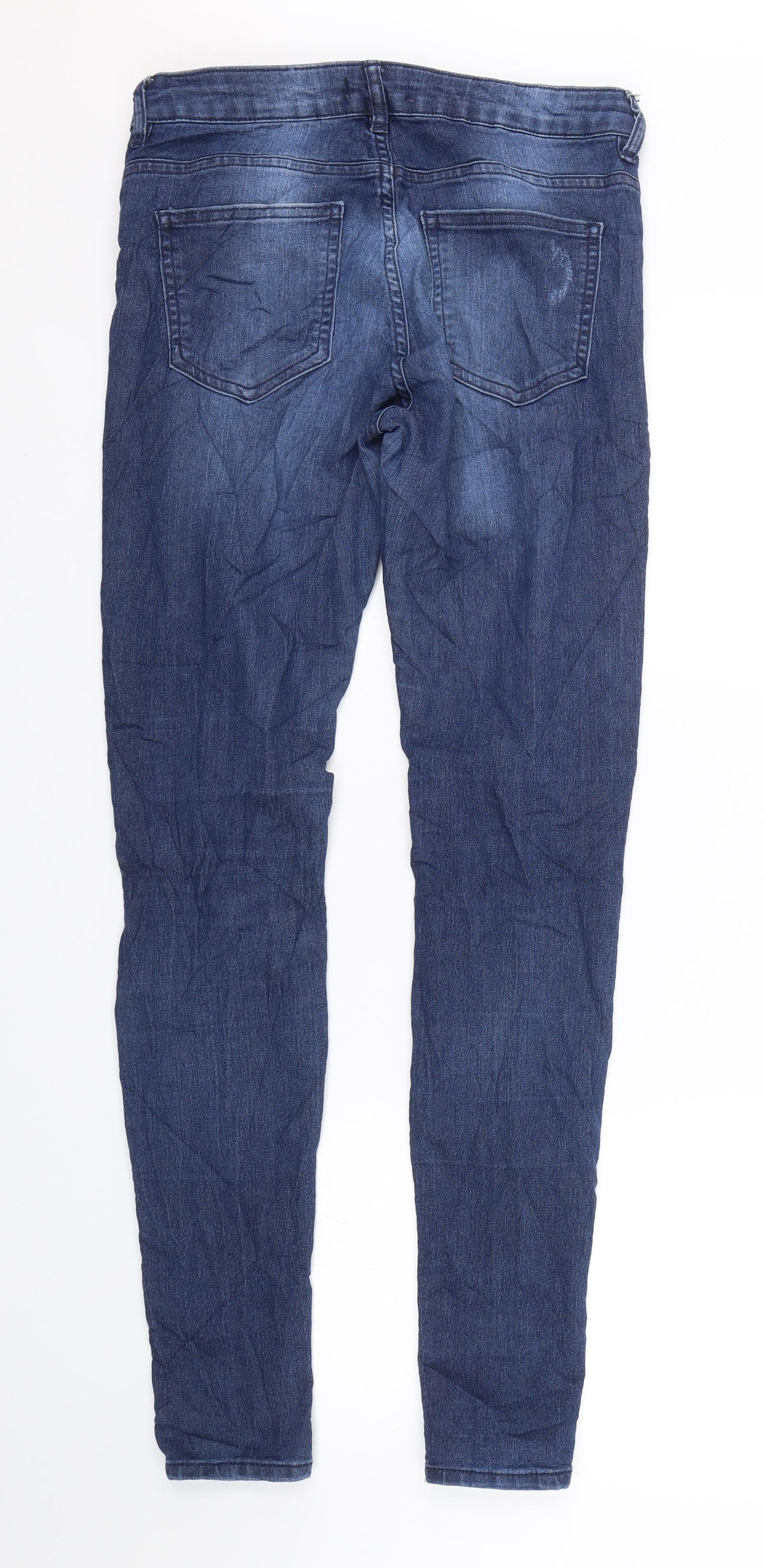 Womens UK Size 10 H&M Regular Fit Skinny Blue Jeans