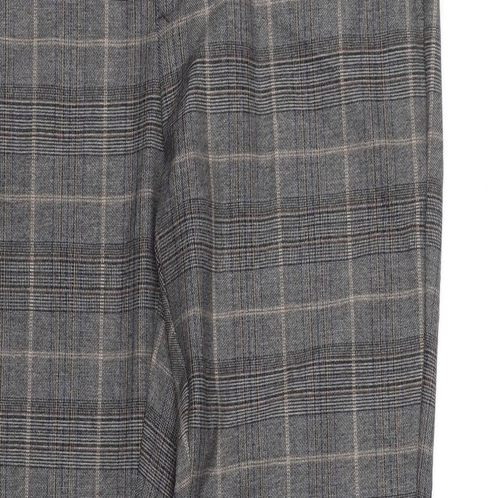 Womens UK Size 34 River Island Regular Fit Carrot Grey Trousers
