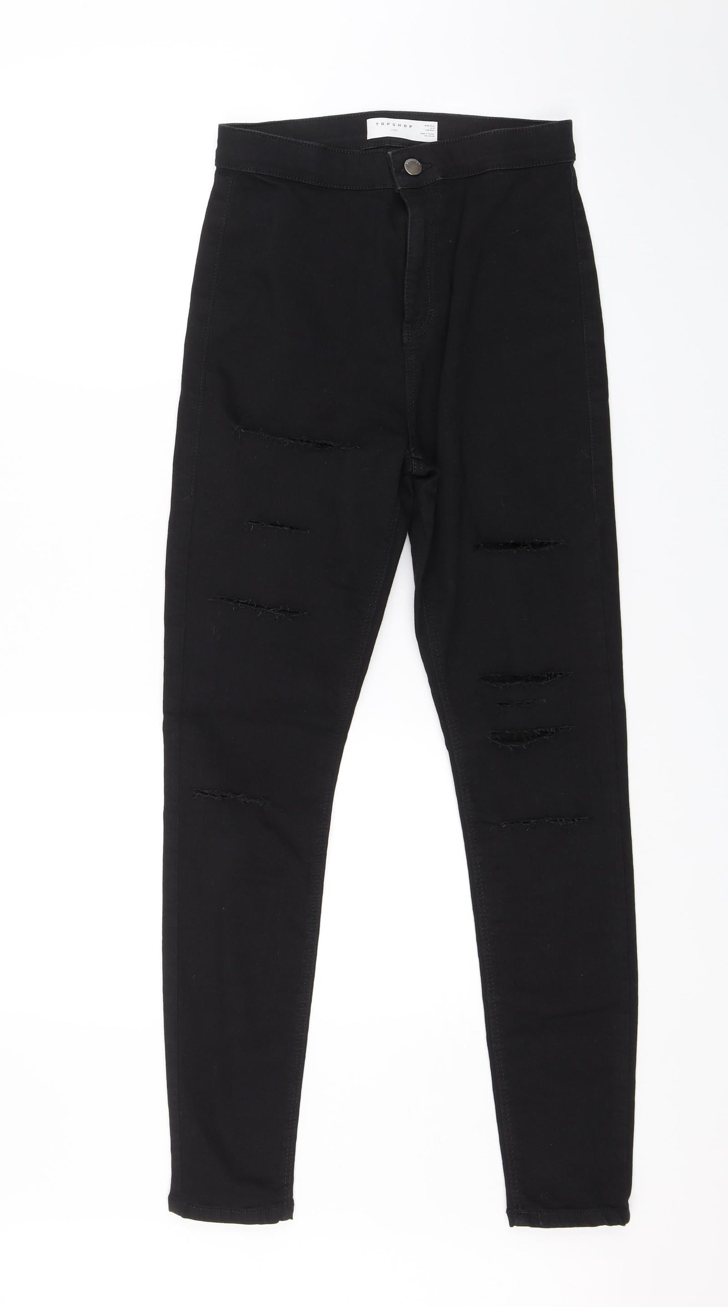 Topshop Womens Black  Denim Skinny Jeans Size 26 in L28 in