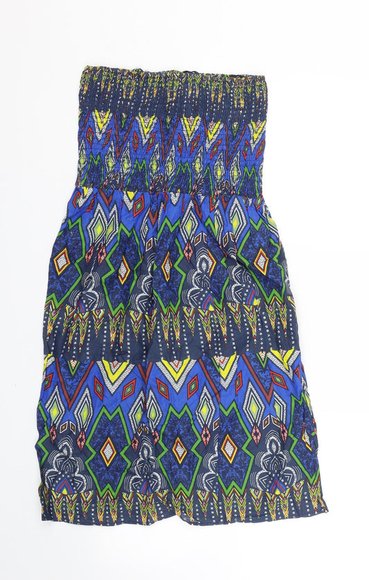 Atmosphere Womens Multicoloured Argyle/Diamond  Fit & Flare  Size 10  - elastic chest