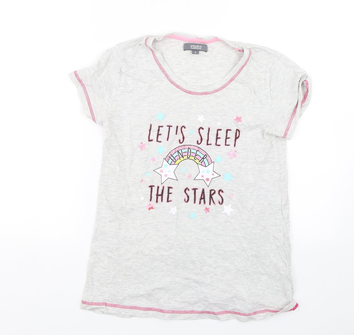 Studio Sleepover Girls Grey   Top Pyjama Top Size S